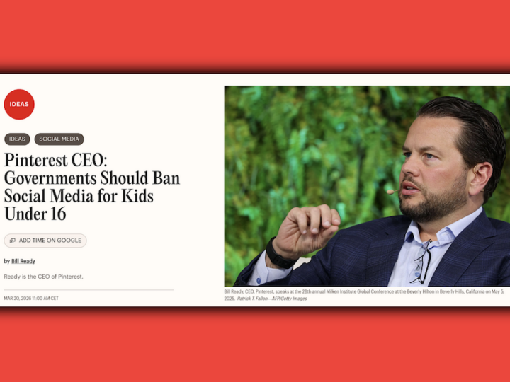 Le PDG de Pinterest appelle à une interdiction des réseaux sociaux pour les moins de 16 ans