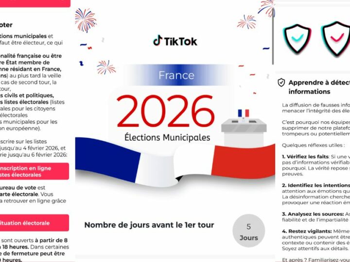 TikTok met en place un espace dédié aux élections municipales pour lutter contre les fakes news