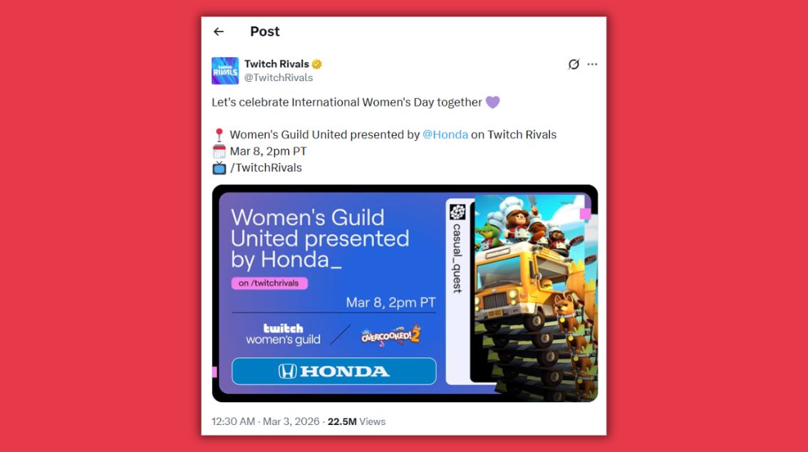 Twitch célèbre la Journée internationale des droits de la femme sur un jeu de cuisine, et ça fait polémique