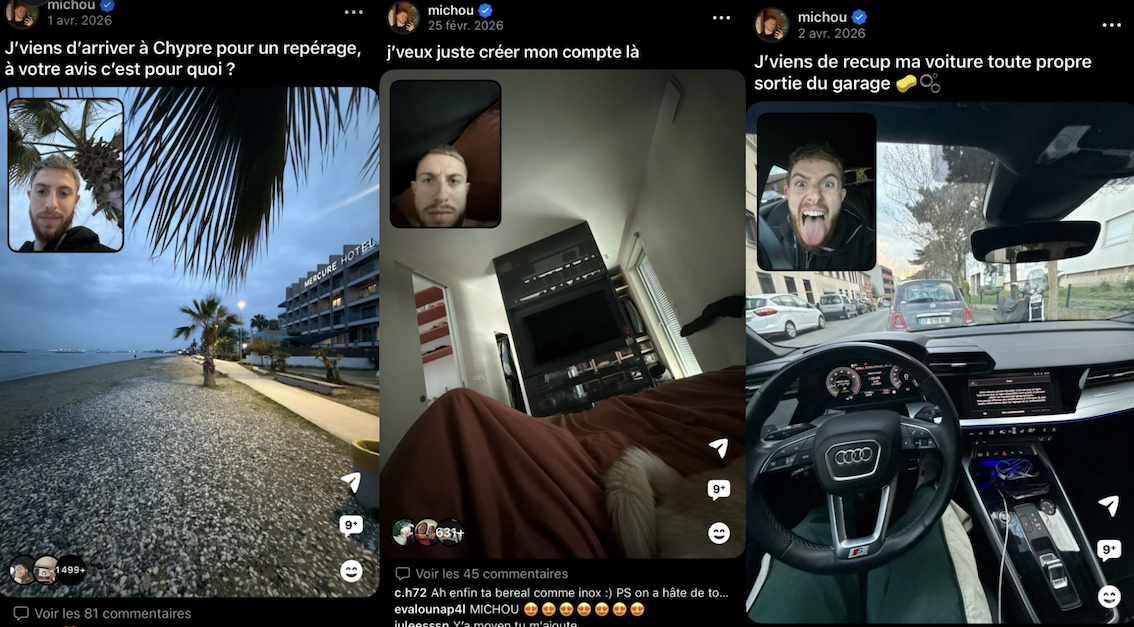 Michou arrive sur BeReal pour partager son quotidien