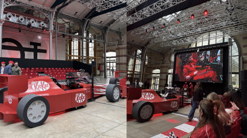 KitKat imagine une soirée avec une centaine d&rsquo;influenceurs pour annoncer son partenariat avec Formula 1