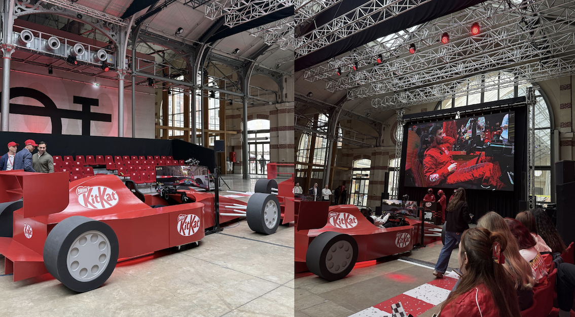 KitKat imagine une soirée avec une centaine d&rsquo;influenceurs pour annoncer son partenariat avec Formula 1