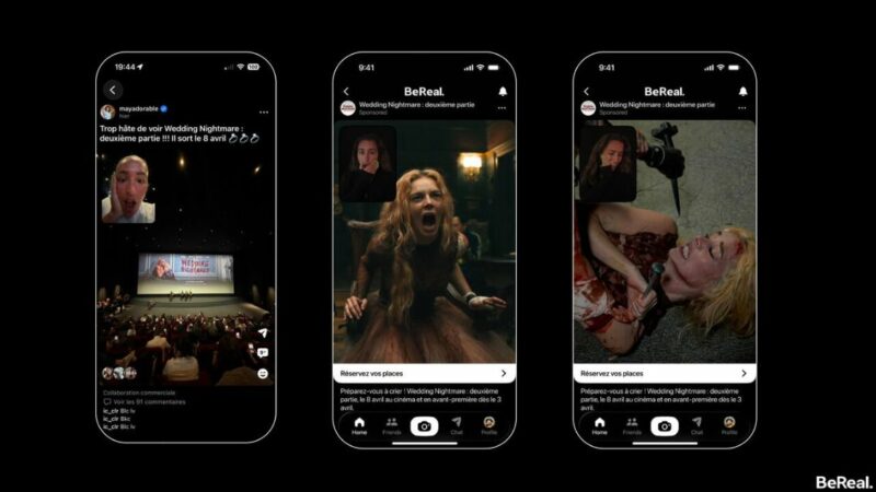 Pour la sortie du film Wedding Nightmare 2, Disney France imagine une campagne d&rsquo;influence sur BeReal