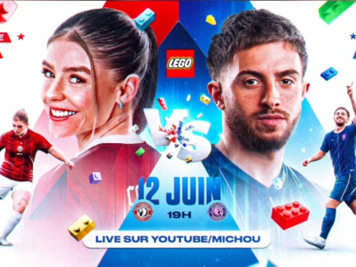 Michou et Cocottee s&rsquo;affrontent dans un match de football sponsorisé par Lego