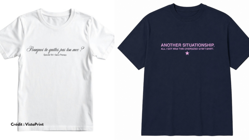 Pour VistaPrint, Amal Tahir imagine une collection capsule à partir de phrases que l&rsquo;on s&rsquo;envoie tous