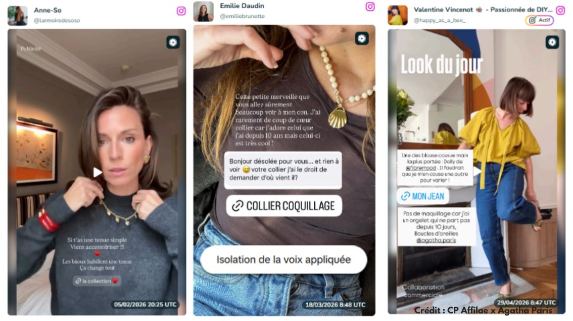 L&rsquo;affiliation représente 10% du chiffre d&rsquo;affaires e-commerce global d&rsquo;Agatha Paris en 2026