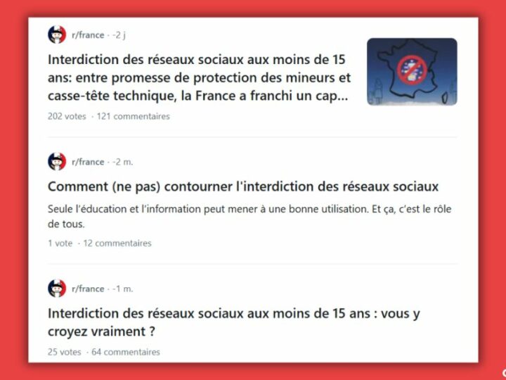 Sur Reddit, les Français cherchent déjà à contourner l&rsquo;interdiction des réseaux sociaux aux moins de 15 ans