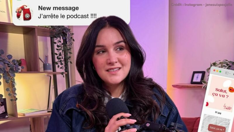 Jenesuispasjolie annonce la fin de son podcast, « Salut ça va? »