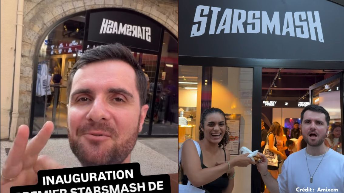 Amixem ouvre son premier restaurant physique Starsmash à Lyon