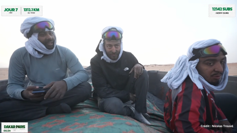 Nicolas Trouvé réunit près de 50.000 viewers lors de sa traversée du désert mauritanien sur Twitch