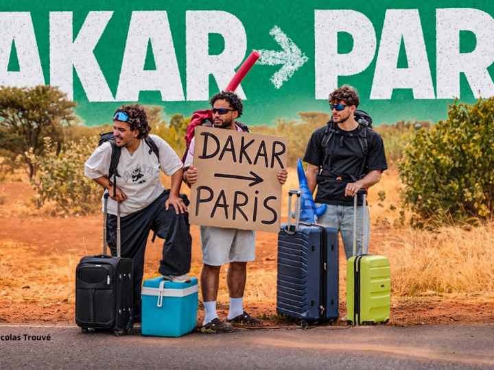 Nicolas Trouvé, Byilhan et Flamby débutent leur aventure pour rejoindre Dakar à Paris en stop sur Twitch
