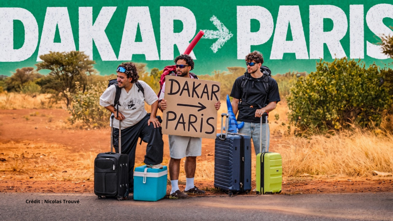 Nicolas Trouvé, Byilhan et Flamby débutent leur aventure pour rejoindre Dakar à Paris en stop sur Twitch
