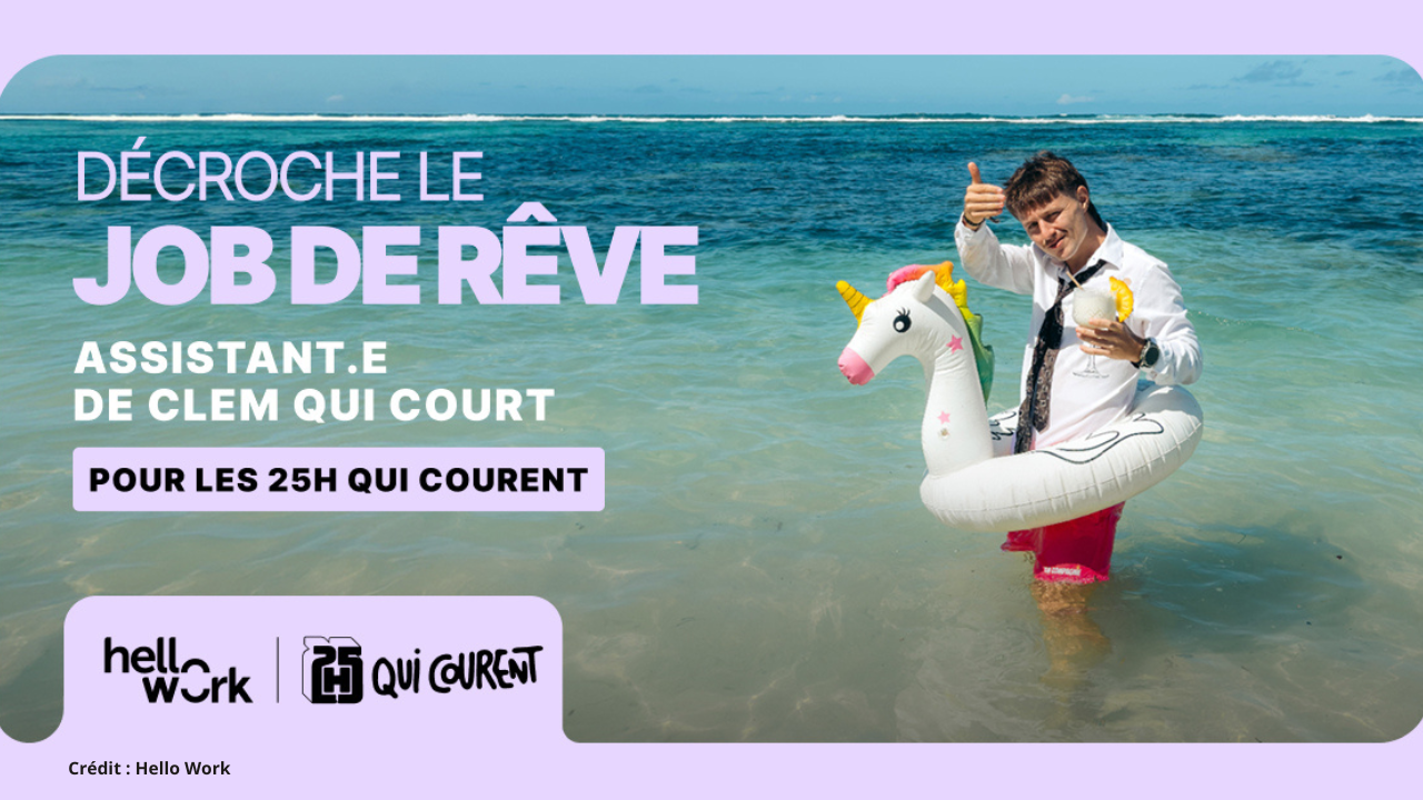 Hellowork propose un nouveau job de rêve avec Clem qui court