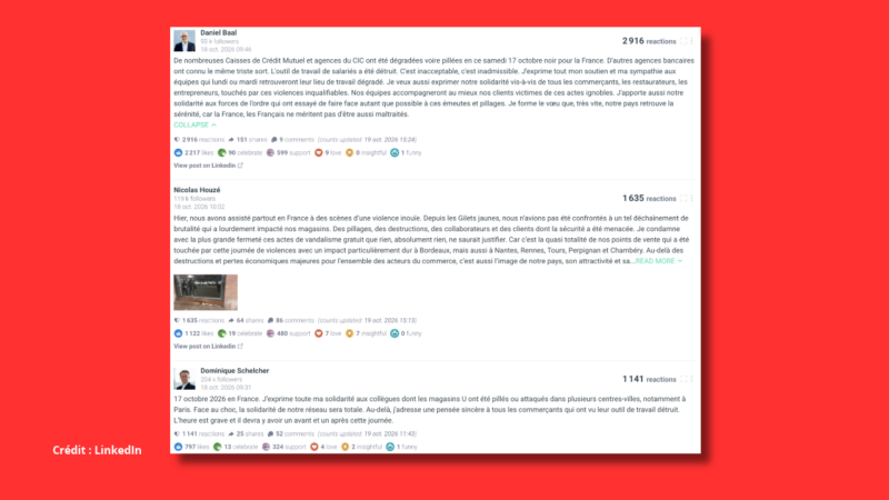 17 octobre : trois fois plus de publications sur les réseaux sociaux que lors des Gilets jaunes en 2018
