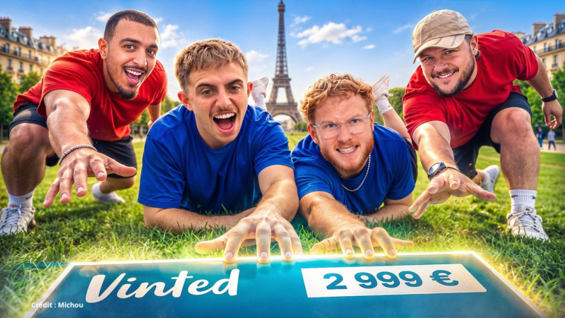 Vinted s&rsquo;associe à Michou pour un challenge sur YouTube