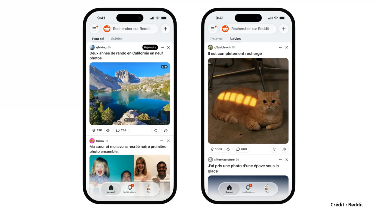 Reddit lance ses fils d&rsquo;actualité « Pour toi » et « Suivies »