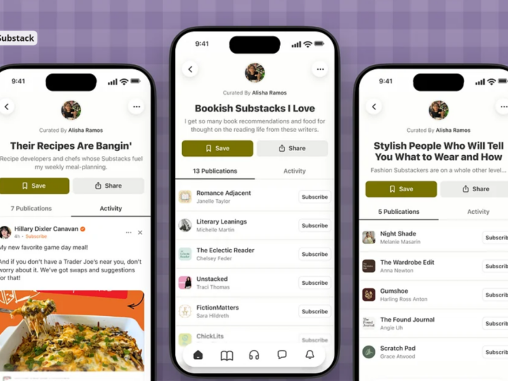 Substack lance les « lists » pour faire de la recommandation un vrai fil d&rsquo;actualité